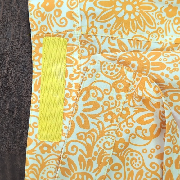 Floral Patterned Skirt in White and Orange - Picture 3 of 4